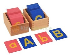 Montessori Lower and Capital Case Sandpaper Letters w/Boxes