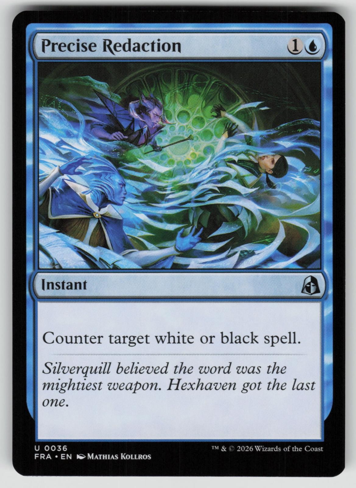 Precise Redaction 36 Uncommon Reality Fracture Magic: The Gathering Near Mint