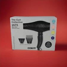 Conair Curl Collective 1875Watt Ionic Ceramic Blow Dryer with Concentrator & Pik