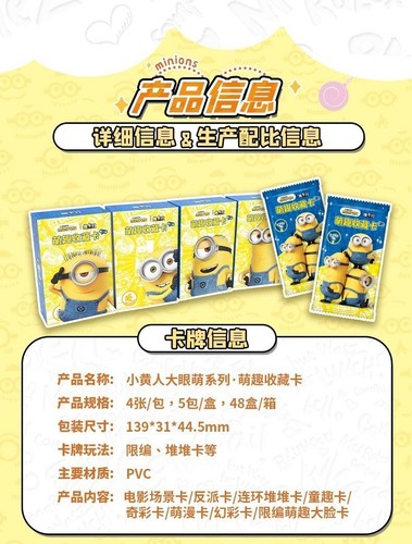 2024 Minions Anime Trading Cards Despicable Me Booster Box Randomly 1 Box Sealed - Foto 22 di 23