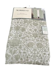 New Morris Co Sage Green Vintage Style Lodden Window Curtains 2 x 37 x 96"