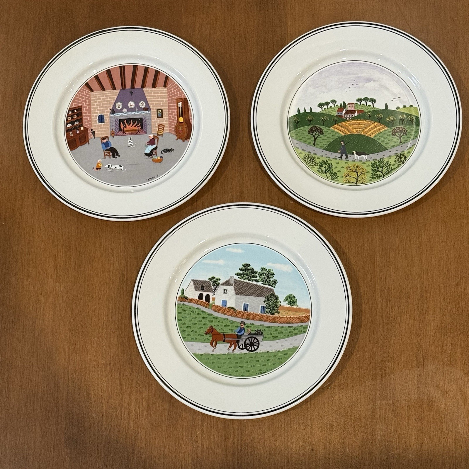 Villeroy & Boch DESIGN NAIF Set of 3 Salad Plates 8