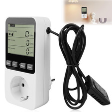 Termostato Igrostato 230V, Regolatore Di Temperatura a Presa Con Schermo LCD, Re