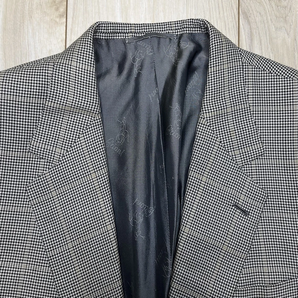 Blazer Brioni “COLONNA” Lana Seda Pata de Gallo Ventana Para Hombres Talla 46R Abrigo Deportivo Foto 3 de 4