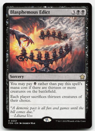 MTG Blasphemous Edict R Foundations 57 LP