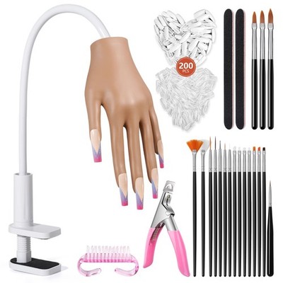 Practice Hand for Acrylic Nails Nail Tips Wont Fall off From Fake Nail Practi...