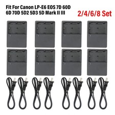 LC-E6E Charger Fit For Canon LP-E6 LP-E6N E6NH Battery 60D 80D 90D 5D2 5D3 5D