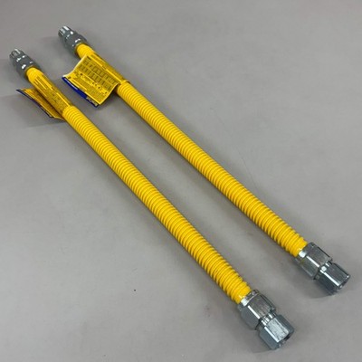 BRASSCRAFT (2 PACK) Coated Gas Appliance Connector 3/4''FIP 7/8''ODx24'' CSSB21-24