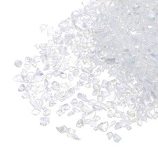 20g Crushed Glass Chips 2-4mm Irregular Chunky Glitter Glass White