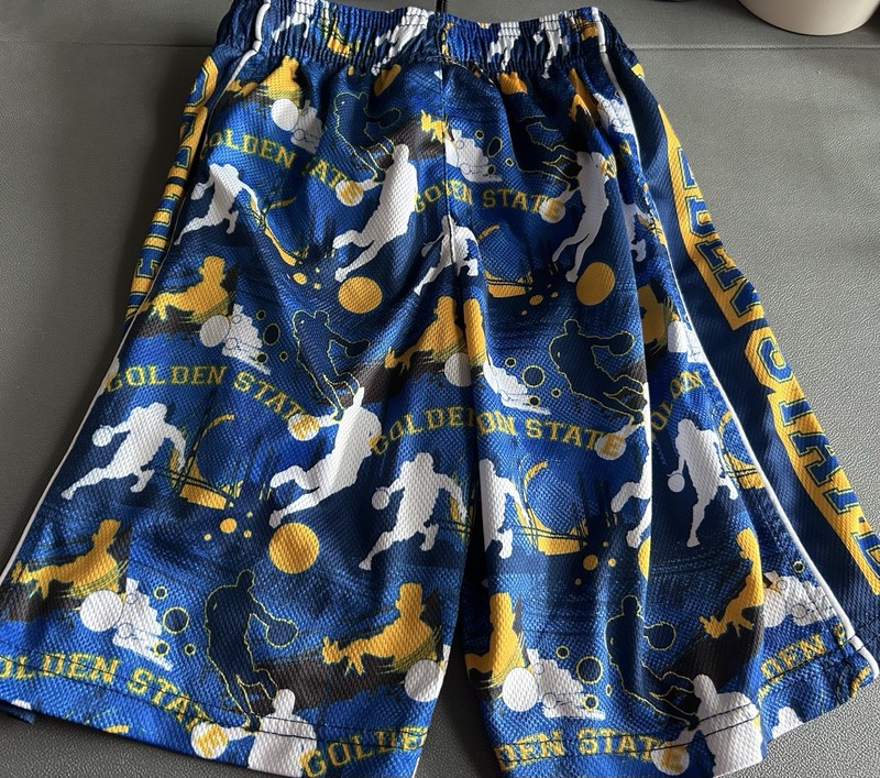 Flow Society Lacrosse LAX Shorts Size Youth Small. Basketball Golden State. 