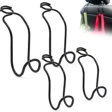 4 Pack Purse Hook for Car SUV Truck Seat Front Back Organizer Metal Hanger Headr