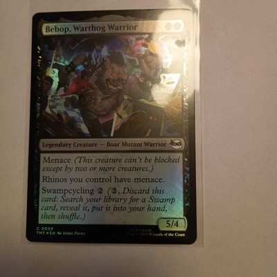 Tmt C 0059 Foil English  Bebop, Warthog Warrior Mtg Turtles Near Mint