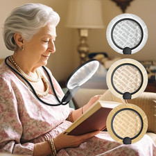 Lighted Hands-Free Magnifying Glass, 5X for Reading and Close Work