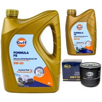 MotoröL Set Gulf Formula FS 5W-30 6 Liter + ÖLfilter FüR Ford Tourneo Transit