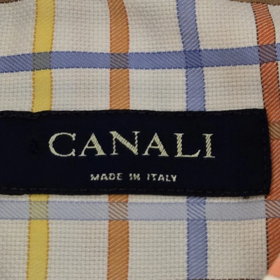 Рубашка мужская Canali большая рубашка на пуговицах повседневная Oxford сделано в Италии  - Изображение 3 из 4