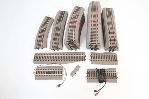 Roco H0 Track Material Set Roco Line with Bedding 34 Parts! No Original Box #10A