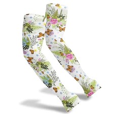 Sun Protection Gardening Sleeves - Women Men UV UPF Large Monarch Butterfly