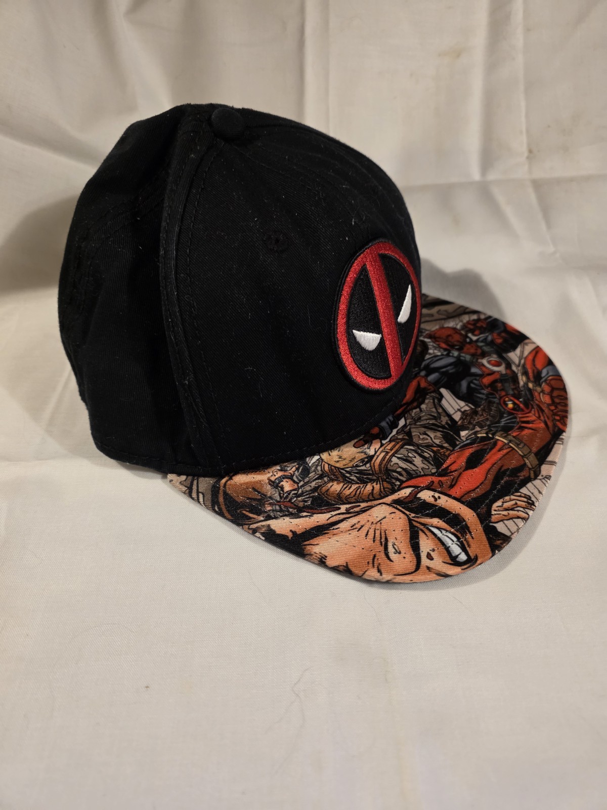 Marvel Deadpool Comic Print Snapback Baseball Cap… - image 9