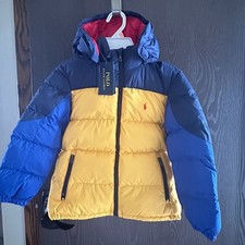 Polo Ralph Lauren Boys Size 7 Colorblock Water-Repellent Down Puffer Jacket