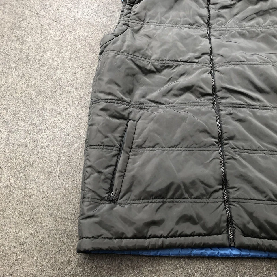 Straight Down Vest Mens Large Gray Quilted Puffer Zip Front Golf Outerwear - Image 2 of 4