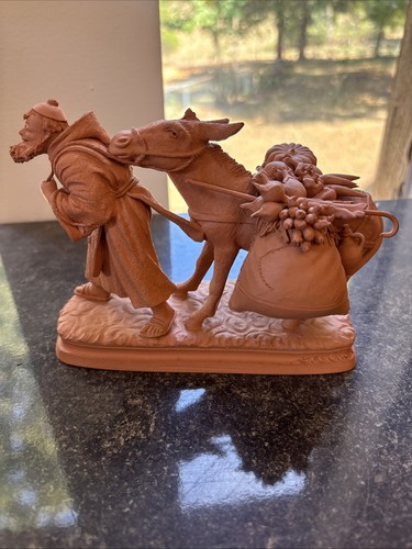 Vintage Lot Of 3 Terracotta Figurines Signed Catania O.Vel. Porto Italy - Picture 5 of 24