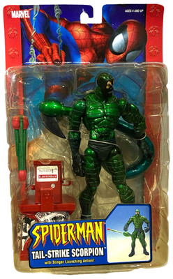 Spider-Man Tail-Strike Scorpion Metallic Variant New in Damaged Package READ