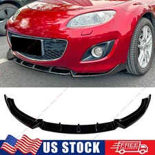 For 2009-2013 Mazda Miata MX-5 Painted Black Front Bumper Spoiler Lip Diffuser