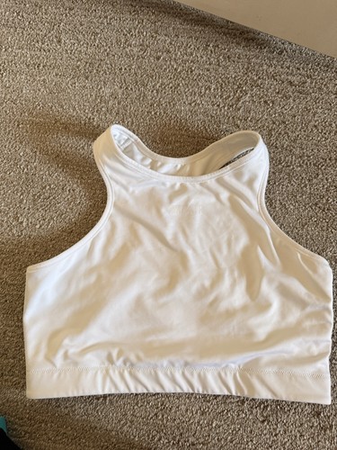 Nike Air Dri-Fit Weiß Sport BH Racerback Wireless Full Coverage Größe L - Bild 1 von 4