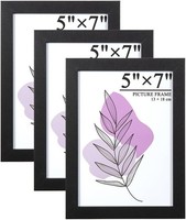 Bilderrahmen Schwarz 13X18Cm 3Er Set, Holz Fotorahmen Mit Acrylglas Zum