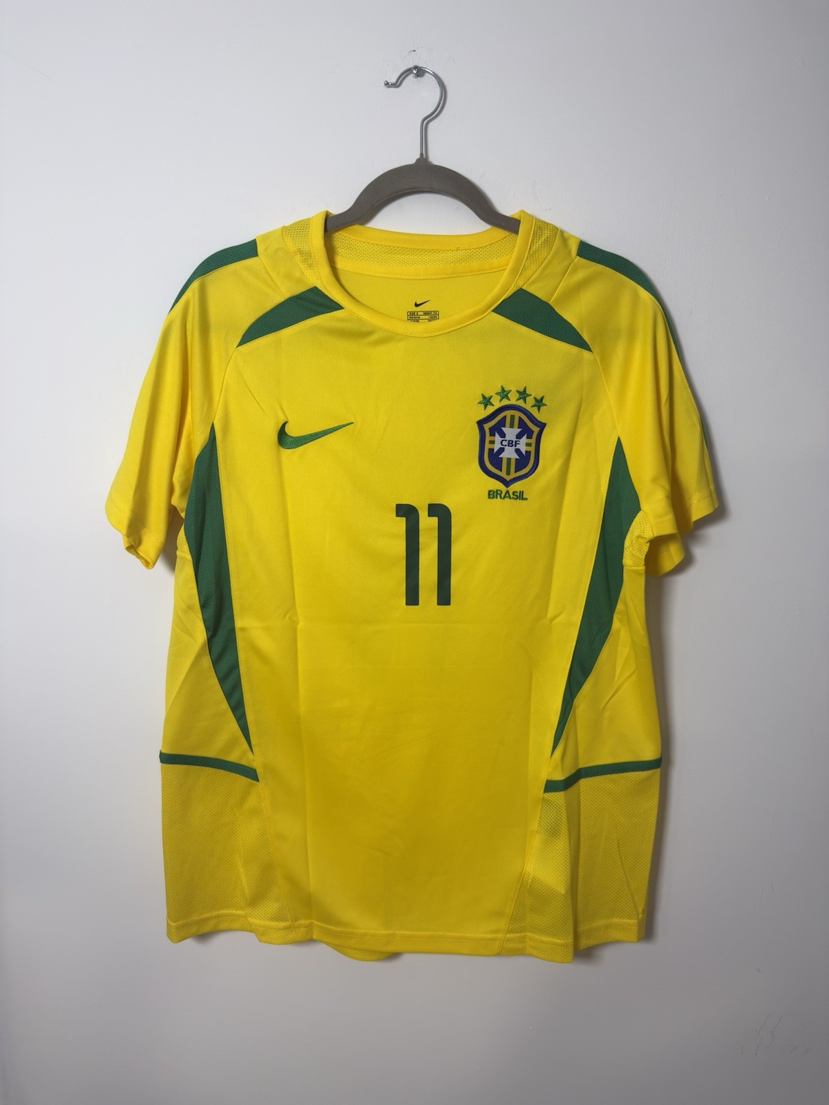 Ronaldinho Brazil 2002 World Cup Retro Jersey Size S