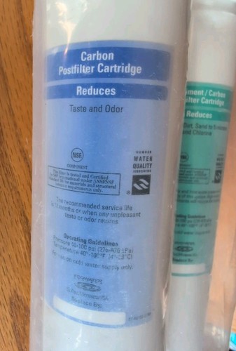EcoFilter Replacement Water Filters Sediment/Carbon Prefilter Postfilter Sealed - Picture 3 of 6