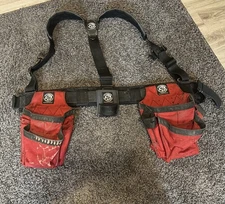 Badger Red Trimmer bags w/ Straight Belt & Suspenders.  
