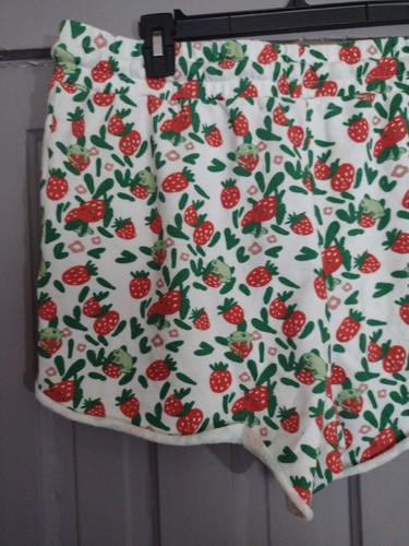 Weiße Shorts elfenbeinfarbene Ella Frösche & Erdbeeren Größe Large - Bild 6 von 8