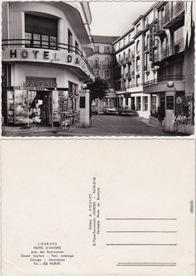 Lourdes Lorda Hotel D'Anvers - Business Postcard CPA 1970
