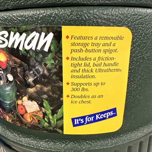 Vintage Igloo 2 Gallon Sportsman Seat Top Water Cooler Beverage Jug Made In USA - Picture 8 of 10
