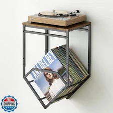 GILLAS Record Player Stand Wall Mounted, Vinyl Record Wall Mount,