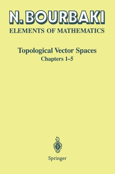 Topological Vector Spaces N. Bourbaki-image