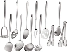 304 Stainless Steel Cooking Utensils Set, Stainless Steel Kitchen Utensils, 