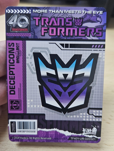 Holograma 40 aniversario LASERBEAK UR TF40Y-UR-020/021 Kayou Transformers - Imagen 11 de 11