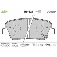 Valeo BremsbeläGe Hinten FüR KIA Sorento II Hyundai Santa Fé Grand