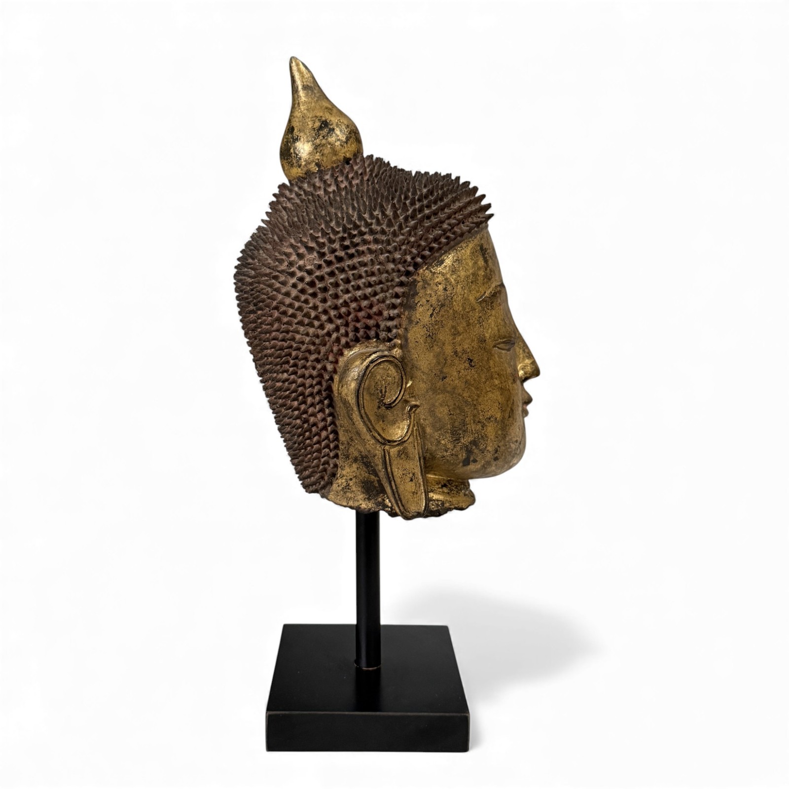 Burmese Buddha Head Lacquerware Gilded Burma Collection 39 cm big sized