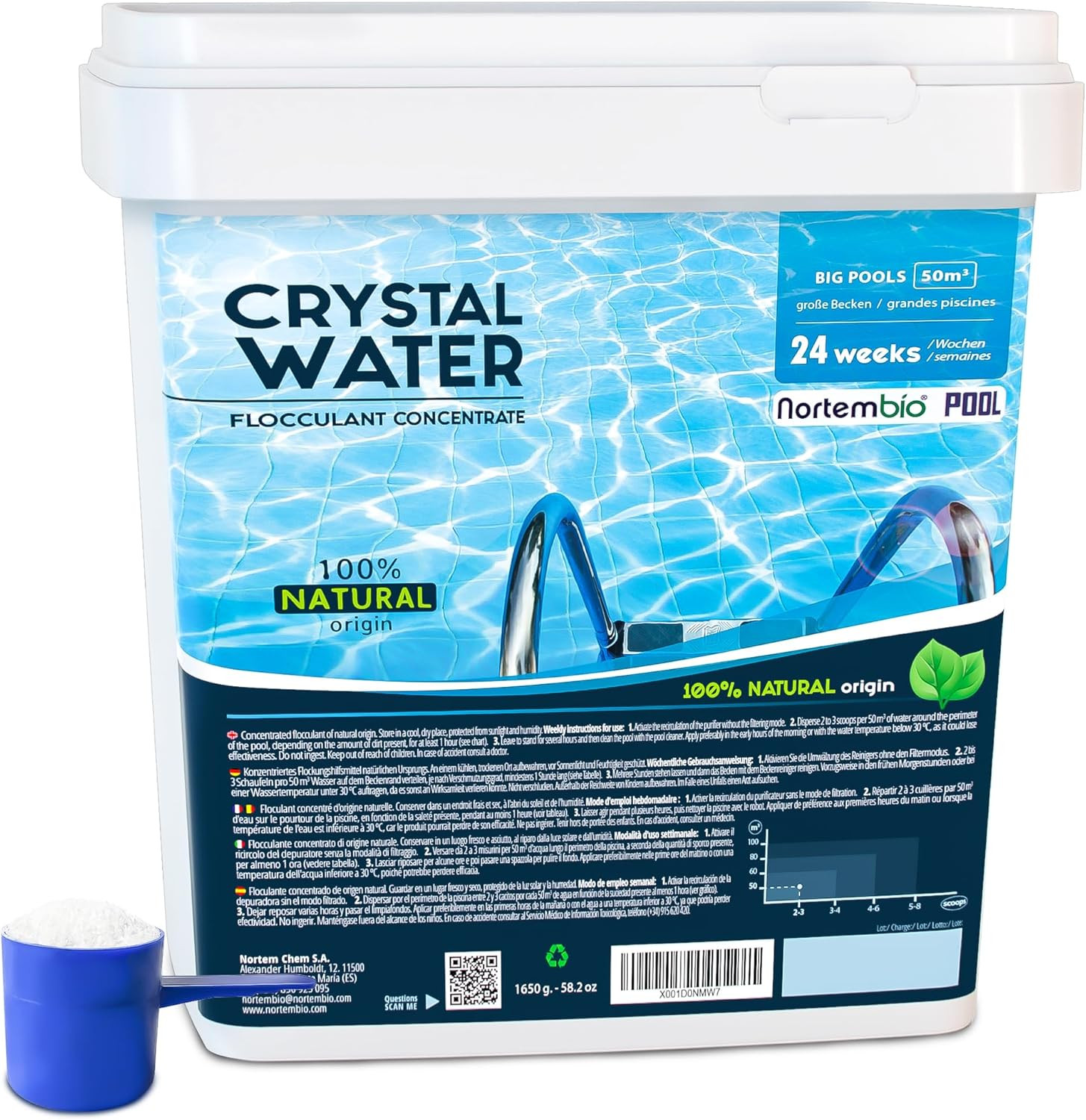 Pool Flocculante Piscina Naturale 24 Settimane: Chiarificante Professionale