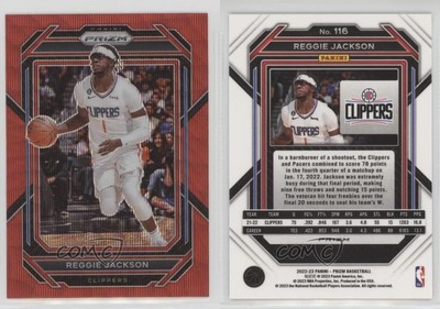2022-23 Panini Prizm Ruby Wave Prizm Reggie Jackson #116