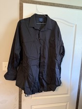 George Men  s Black Button Down Shirt Classic Fit Long Sleeve Dress Casual