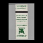 Matchbook Cover La Grenouille Et Hull, Quebec