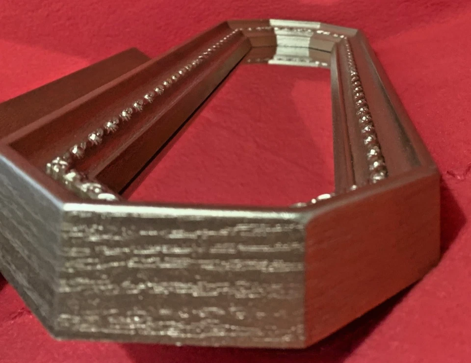 Пара золотых восьмиугольных зеркал в стиле голливудского регентства настенный декор набор ретро 17 дюймов - Изображение 4 из 4