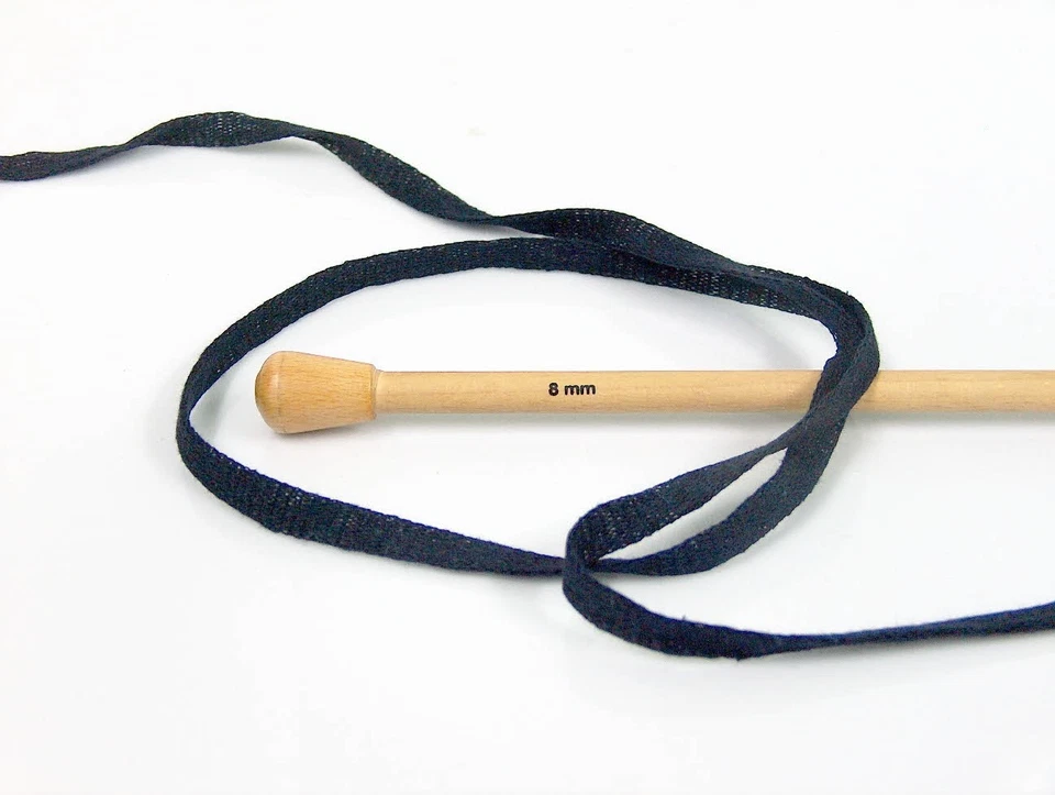 Cinta de algodón Jumbo ecológica negra 60399 100 % algodón reciclado 8,8 oz 250 g 164 años Foto 3 de 3