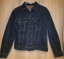 vintage Levi s 70505 Big E Type 3 Denim Trucker Jacket USA Made button 524 Sz 40