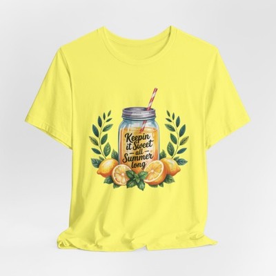 -Keepin It Sweet All Summer Long Tee | Lemon Mason Jar Design