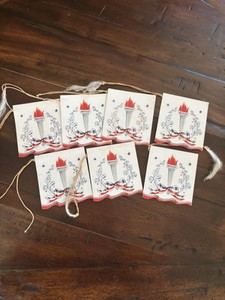 Vintage Red White Blue Game Cards